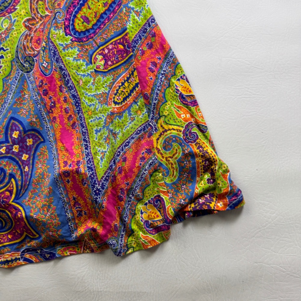 Lauren Ralph Lauren Women Multicolor Paisley Viscose Midi Dress Sze L Sleeveless - Picture 16 of 16